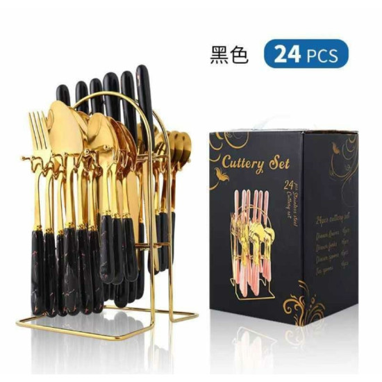 Golden Cutlery 24 Pc Set